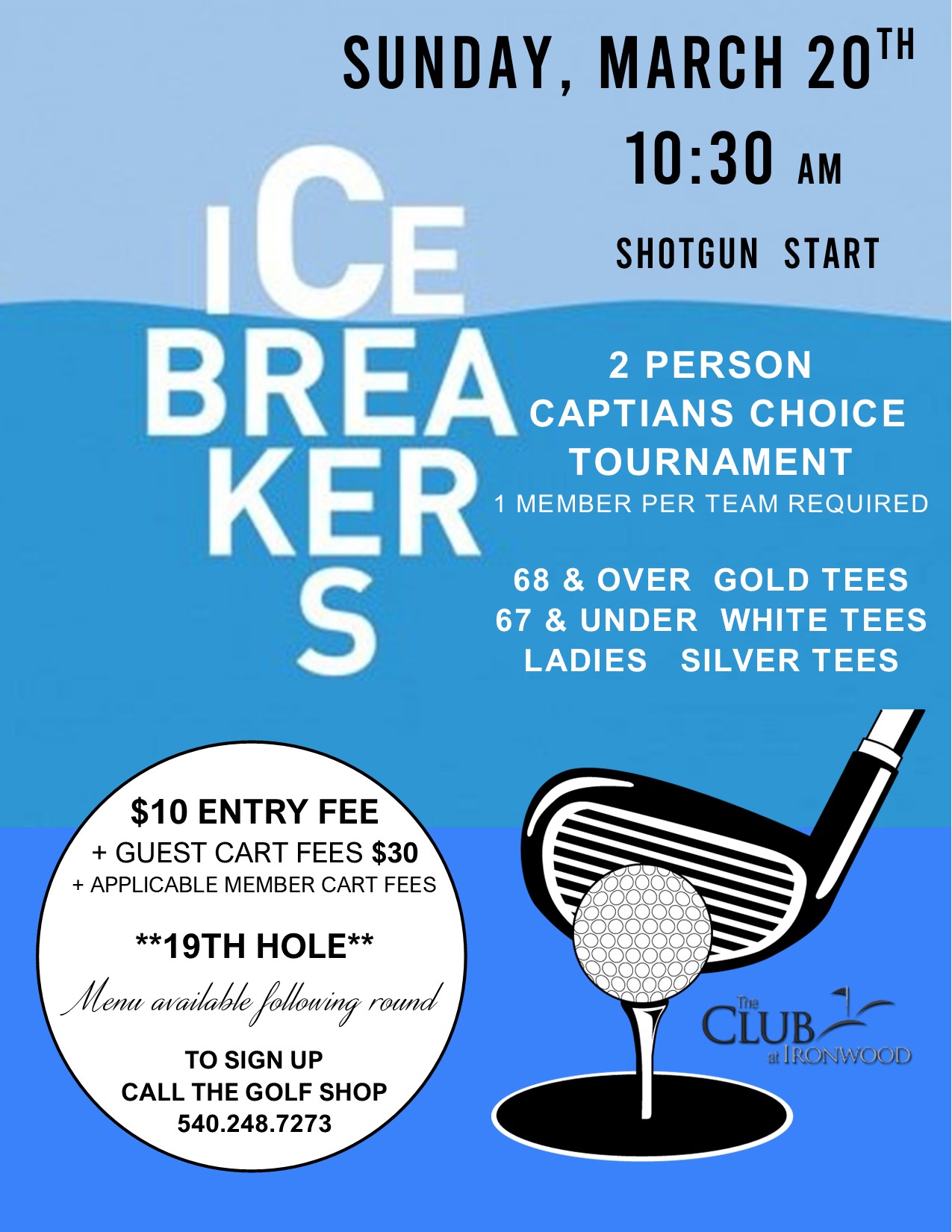 Icebreakers Tournament The Club at Ironwood